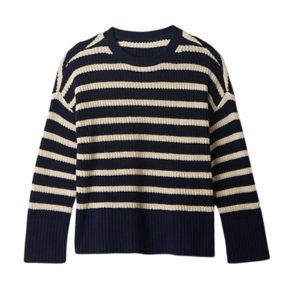 Gap Kids Girls Nautical Navy Blue Stripe Cotton Sweater